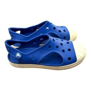 Crocs Unisex Big Kids Size J3 Blue Shoes Sandals